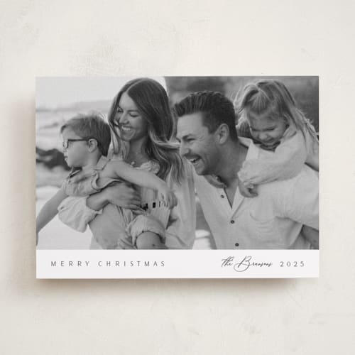 This is a cloud photo christmas cards with standard by Nicole Walsh called minimal edge printing on recycled smooth signature in standard