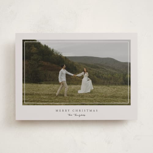 This is a fog photo christmas cards with standard by Brianne Larsen called photograph printing on recycled smooth signature in standard