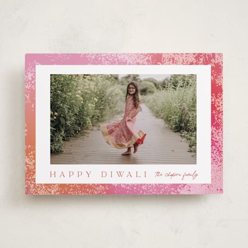 This is a flower diwali cards with standard by Angela Garrick called light printing on recycled smooth signature in standard