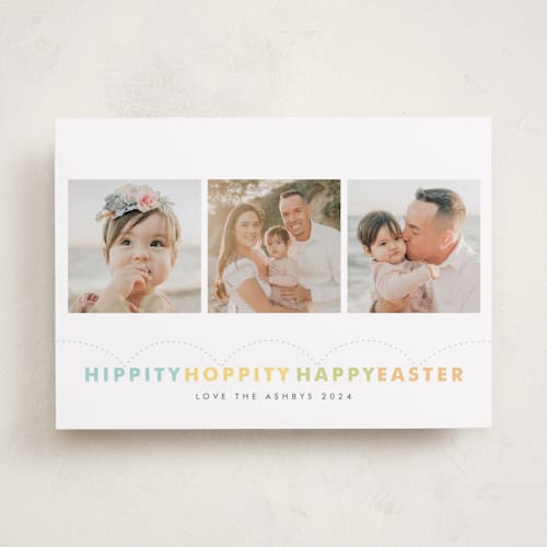 This is a lemon easter photo cards with standard by Jennifer Wick called hippity printing on recycled smooth signature in standard