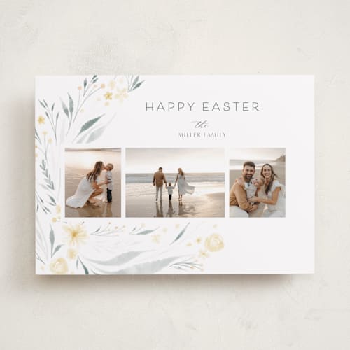 This is a sunshine easter photo cards with standard by Nicoletta Savod called floral trio printing on recycled smooth signature in standard
