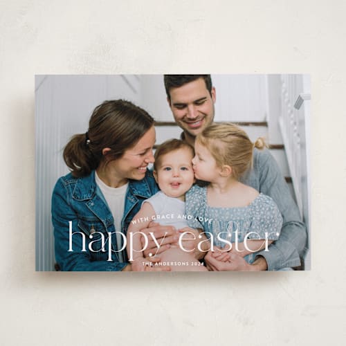 This is a snow easter photo cards with standard by Kristel called grace & love printing on recycled smooth signature in standard