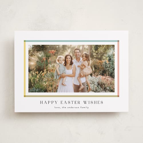 This is a sunshine easter photo cards with standard by Iveta Angelova called colorful frame printing on recycled smooth signature in standard