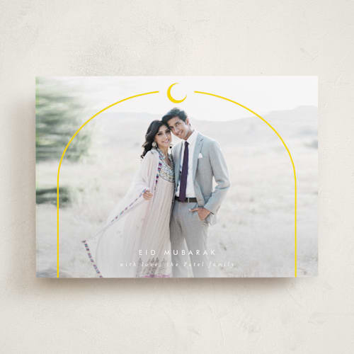 This is a sunshine eid cards with standard by AK Graphics called lunar arch printing on recycled smooth signature in standard