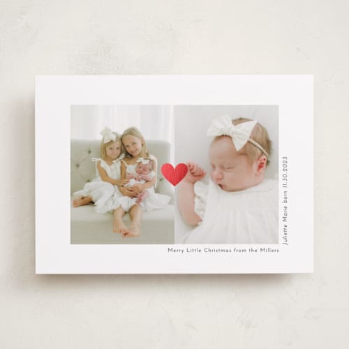 This is a snow babys first christmas with foil pressed by Kim Dietrich Elam called merry little printing on recycled smooth signature in standard