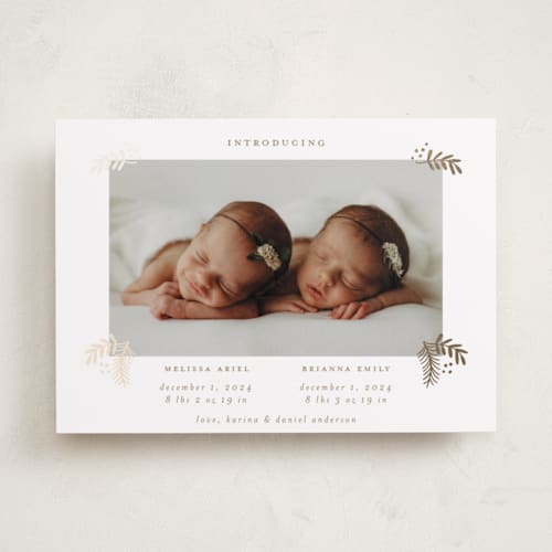 This is a candle light babys first christmas with foil pressed by Jennifer Holbrook called holiday babies printing on recycled smooth signature in standard
