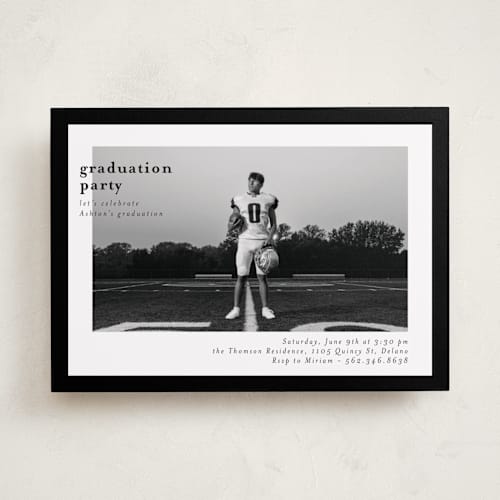 This is a chalk graduation invitations with standard by Deynaaz Daraei called naruna printing on recycled smooth signature in standard