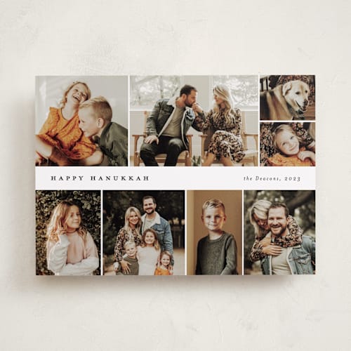 This is a cotton hanukkah cards with standard by Stacey Meacham called many memories printing on recycled smooth signature in standard