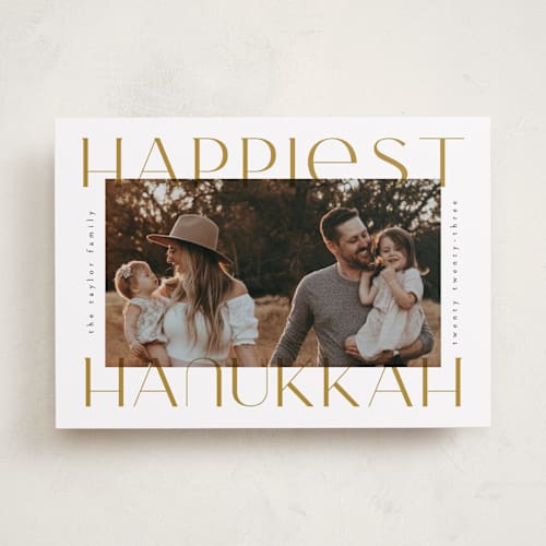 This is a gingerbread hanukkah cards with standard by Ana de Sousa called merriest&bright printing on recycled smooth signature in standard
