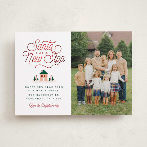 This is a snowball foil pressed holiday cards with foil pressed by Erica Krystek called new stop printing on recycled smooth signature in standard