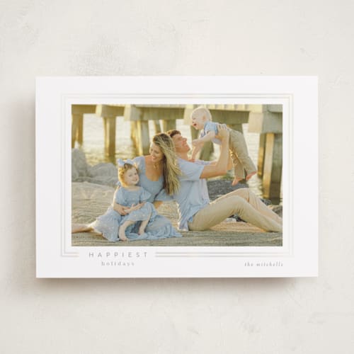 This is a snowflake gloss press holiday cards with gloss press by chocomocacino called chianti printing on recycled smooth signature in standard