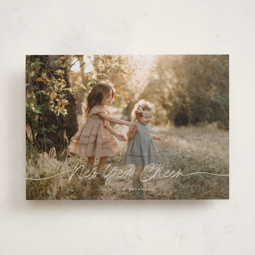 This is a pudding new year photo cards with standard by Leia Matt called faubourg printing on recycled smooth signature in standard
