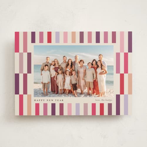 This is a pomegranate new year photo cards with standard by chocomocacino called pabassinas printing on recycled smooth signature in standard