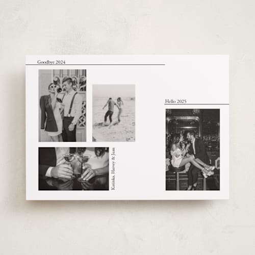 This is a silk new year photo cards with standard by Anne Retter - SchoepfergeistArt called new minimal year printing on recycled smooth signature in standard