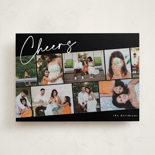 This is a ink new year photo cards with standard by Iveta Angelova called highlights printing on recycled smooth signature in standard