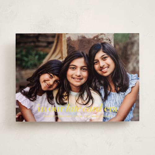 This is a lemon new year photo cards with standard by Sara Hicks Malone called late card era printing on recycled smooth signature in standard