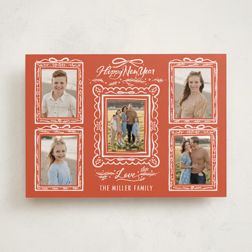 This is a fruit punch holiday photo cards with standard by Becky Nimoy called inked frames printing on recycled smooth signature in standard