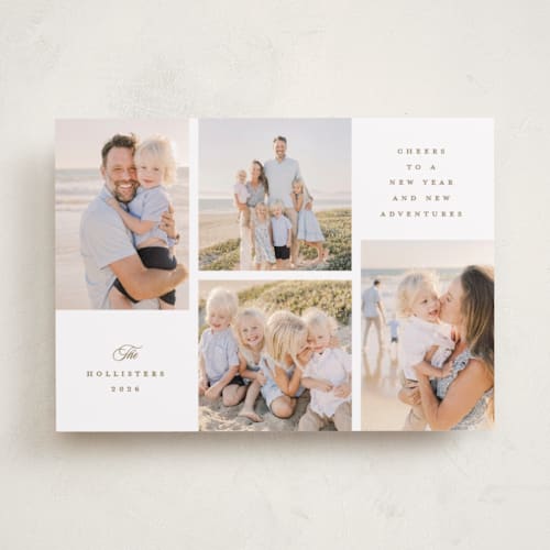 This is a caramel holiday photo cards with standard by Kristie Kern called the essence printing on recycled smooth signature in standard