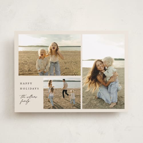 This is a ivory holiday photo cards with standard by Angela Thompson called simple gallery printing on recycled smooth signature in standard