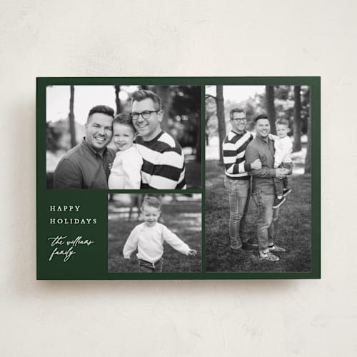 This is a mistletoe holiday photo cards with standard by Angela Thompson called simple gallery printing on recycled smooth signature in standard
