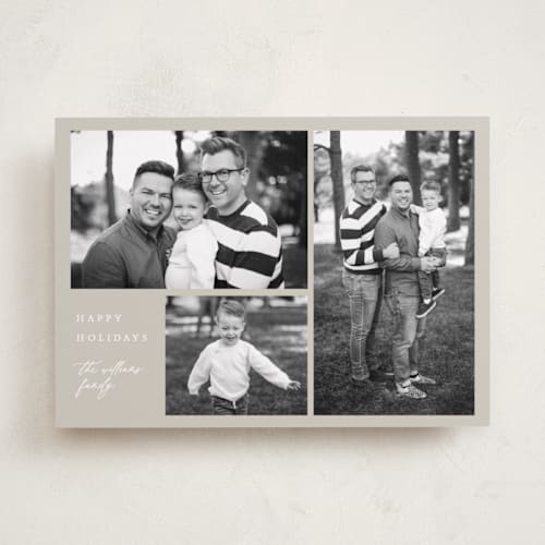 This is a mist holiday photo cards with standard by Angela Thompson called simple gallery printing on recycled smooth signature in standard