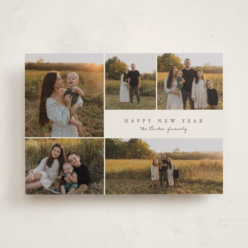 This is a pine holiday photo cards with standard by Brianne Larsen called simple five printing on recycled smooth signature in standard