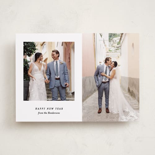 This is a paper holiday photo cards with standard by Ani Somi called portrait mode printing on recycled smooth signature in standard