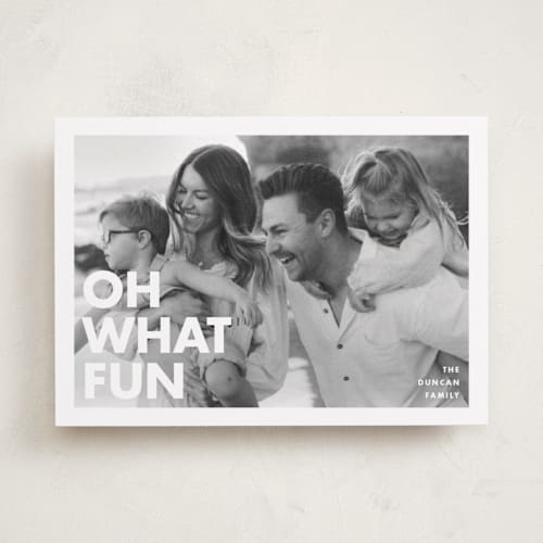 This is a snow holiday photo cards with standard by Maria Alou called holiday poster printing on recycled smooth signature in standard