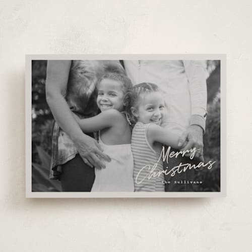 This is a tinsel holiday photo cards with standard by Adelyn T. called tokyo printing on recycled smooth signature in standard