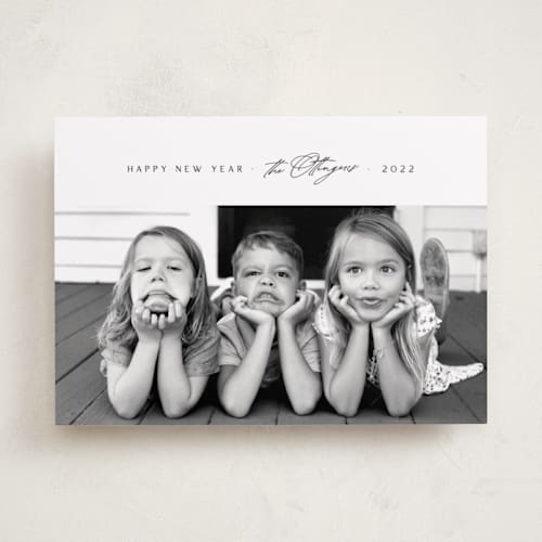 This is a classy holiday photo cards with standard by Design Lotus called matchmaker printing on recycled smooth signature in standard