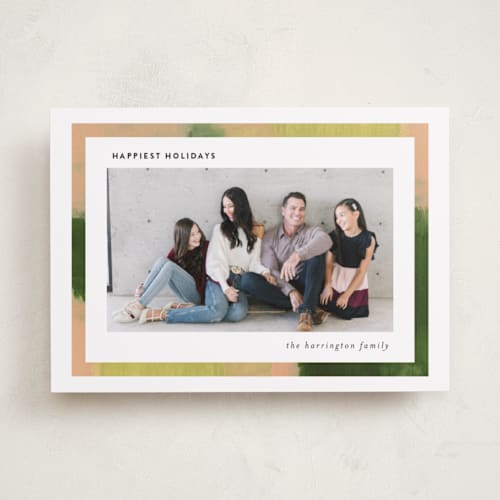 This is a apple holiday photo cards with standard by Iveta Angelova called painterly framed printing on recycled smooth signature in standard