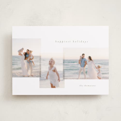 This is a snowfall holiday photo cards with standard by chocomocacino called dreidels printing on recycled smooth signature in standard