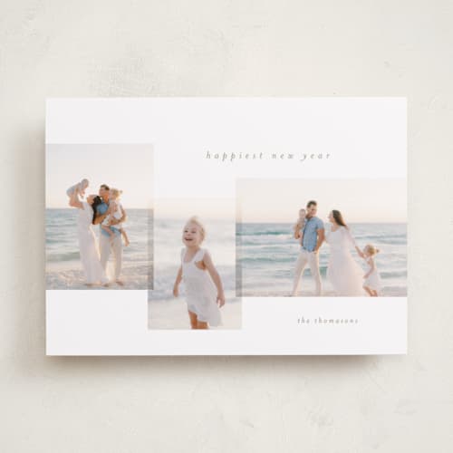 This is a snowfall holiday photo cards with standard by chocomocacino called dreidels printing on recycled smooth signature in standard