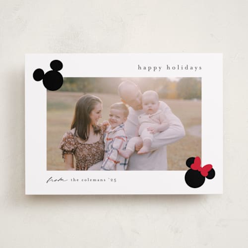 This is a cotton holiday photo cards with standard by Stacey Meacham called iconic printing on recycled smooth signature in standard