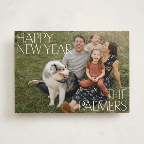This is a snow holiday photo cards with standard by Inkblot Design called big time printing on recycled smooth signature in standard