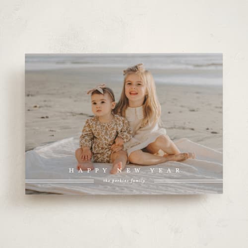 This is a snow holiday photo cards with standard by Jennifer Postorino called simple stripe printing on recycled smooth signature in standard