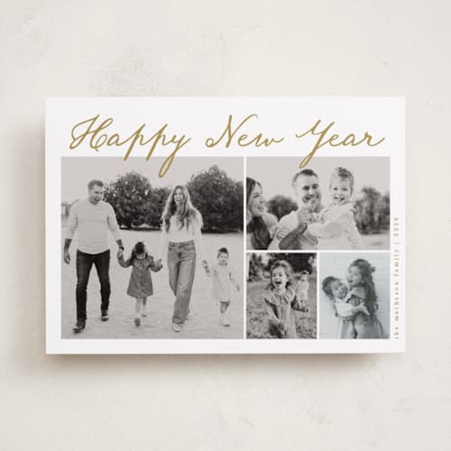 This is a marigold holiday photo cards with standard by Kelly Schmidt called handdrawn christmas printing on recycled smooth signature in standard