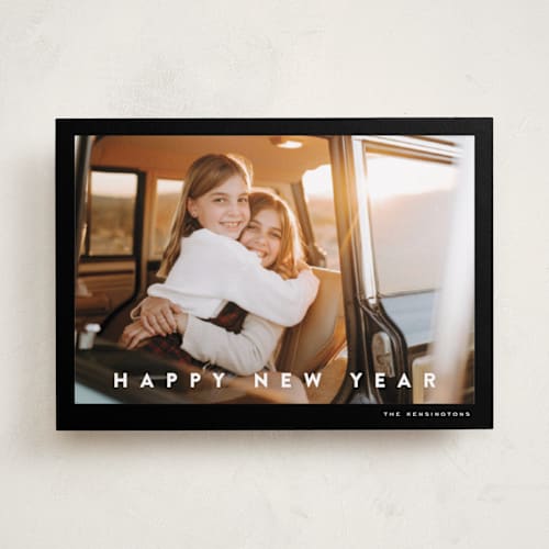 This is a jet holiday photo cards with standard by chocomocacino called madjarica printing on recycled smooth signature in standard