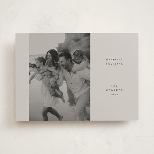 This is a ecru holiday photo cards with standard by Dana Duricekova called airy printing on recycled smooth signature in standard