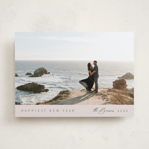 This is a smoke holiday photo cards with standard by Nicole Walsh called minimal edge printing on recycled smooth signature in standard