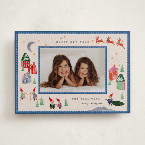 This is a glacier holiday photo cards with standard by Julie Murray called north pole party printing on recycled smooth signature in standard