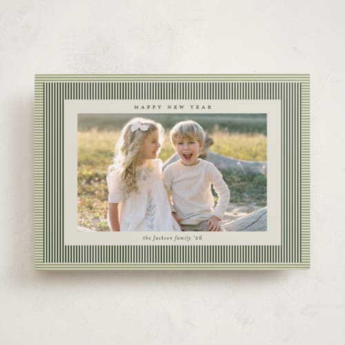 This is a spruce holiday photo cards with standard by Carolyn Nicks called chickadee printing on recycled smooth signature in standard