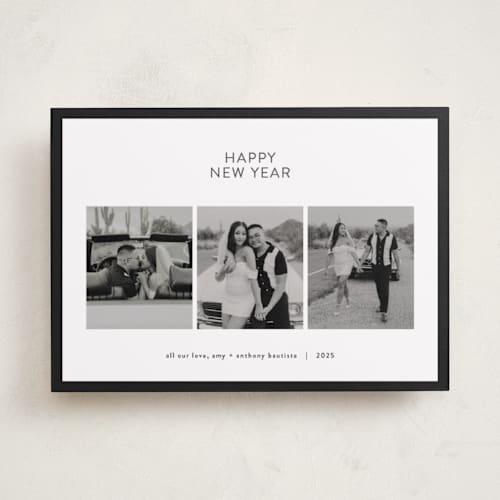 This is a charcoal holiday photo cards with standard by JoAnn Jinks called border printing on recycled smooth signature in standard