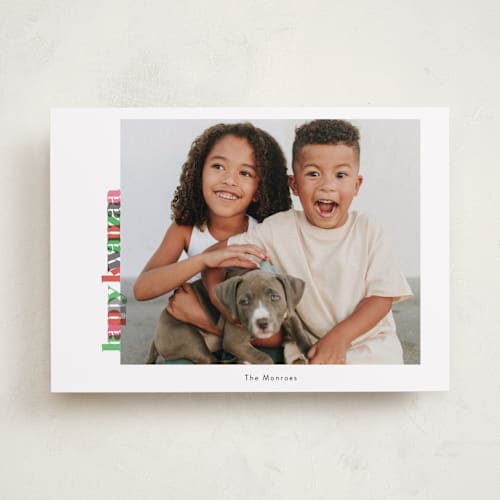 This is a diamond kwanzaa cards with standard by Debb W called colors of kwanzaa printing on recycled smooth signature in standard