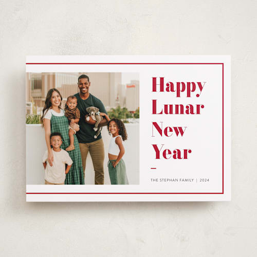 This is a cherry chinese new year cards by Elysion called leap printing on recycled smooth signature in standard