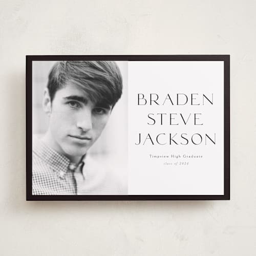 This is a salt graduation announcements with standard by Stephanie Hawkes called classy graduate printing on recycled smooth signature in standard