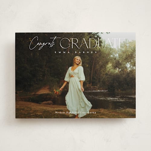 This is a snow graduation announcements with standard by Sarah Curry called fortified printing on recycled smooth signature in standard
