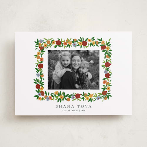 This is a bouquet rosh hashanah cards by Sumak Studio called abundance printing on recycled smooth signature in standard