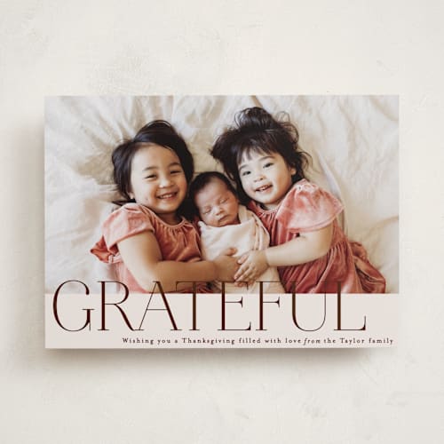 This is a coffee thanksgiving cards invitations with standard by Alethea and Ruth called baseline printing on recycled smooth signature in standard
