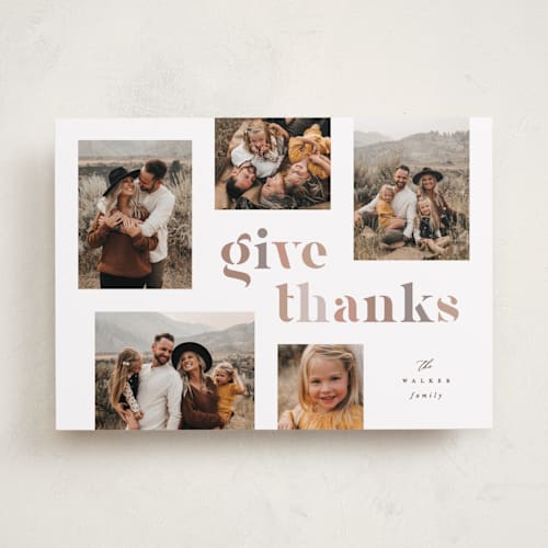 This is a autumn thanksgiving cards invitations with standard by Hooray Creative called give printing on recycled smooth signature in standard